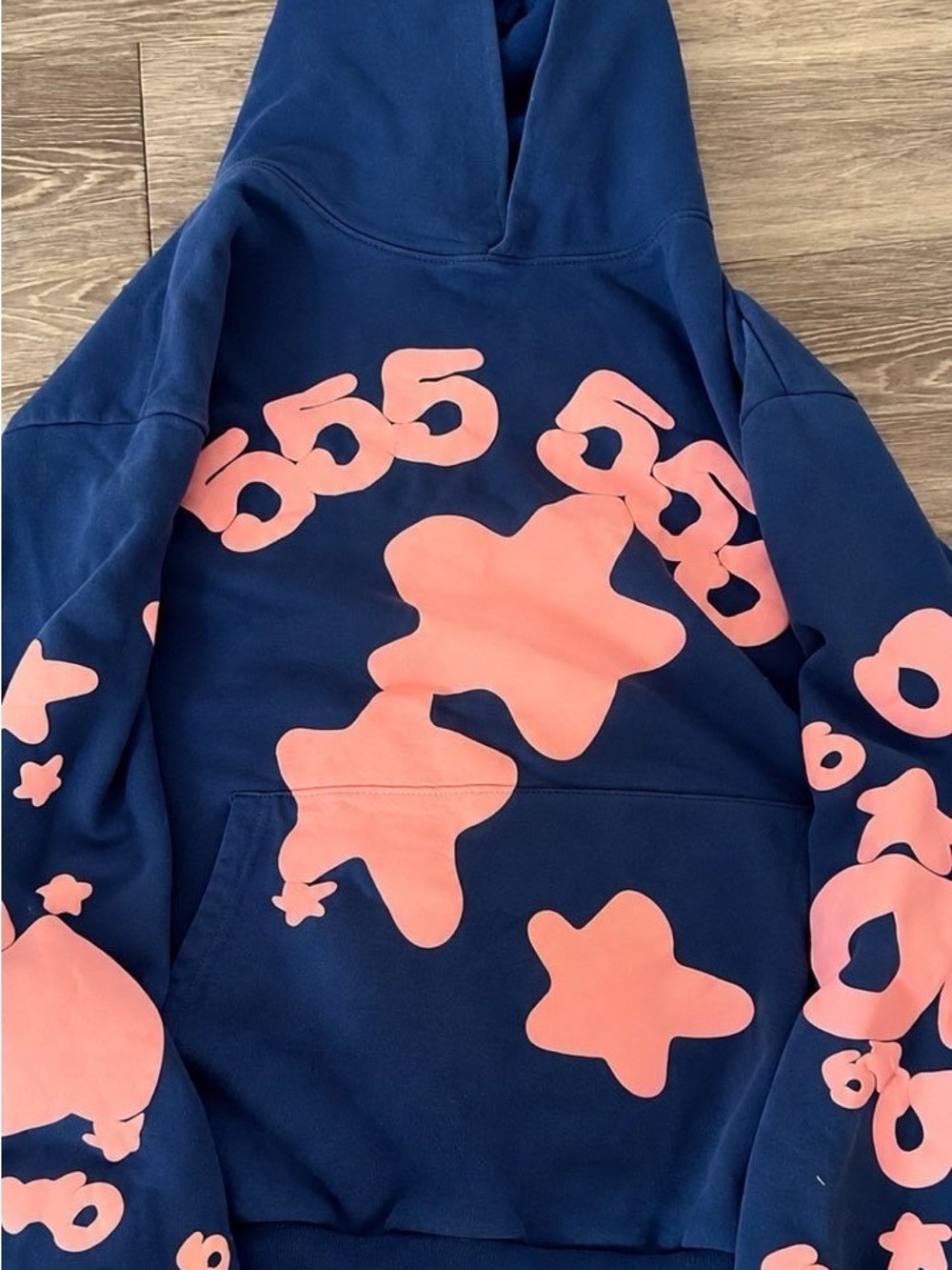 Spider 555 beluga hoodie 100% cotton